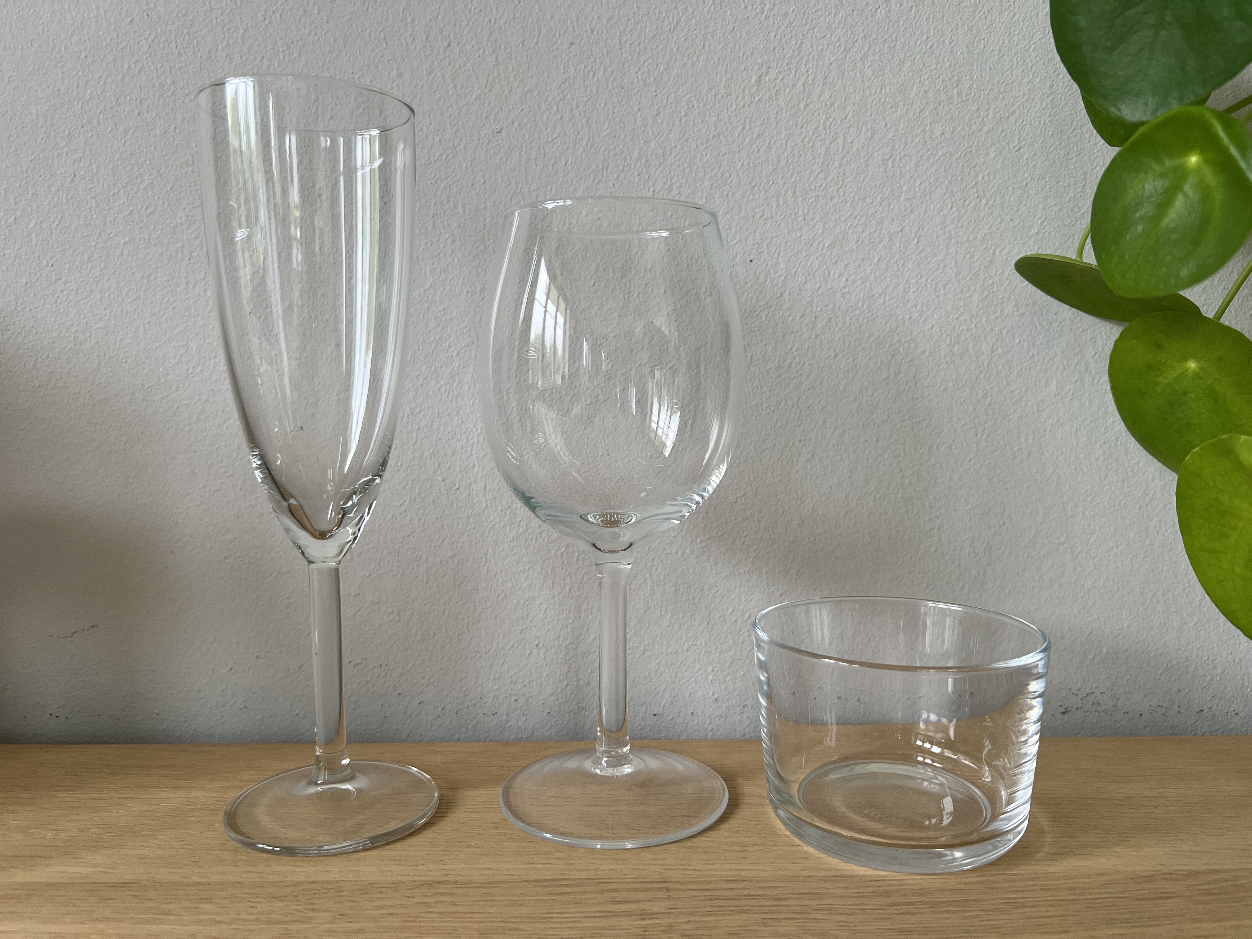 Glas till middagen eller festen 60 av varje sort 