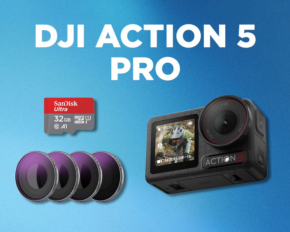 Dji action 5 pro | action camera + accessories | manchester