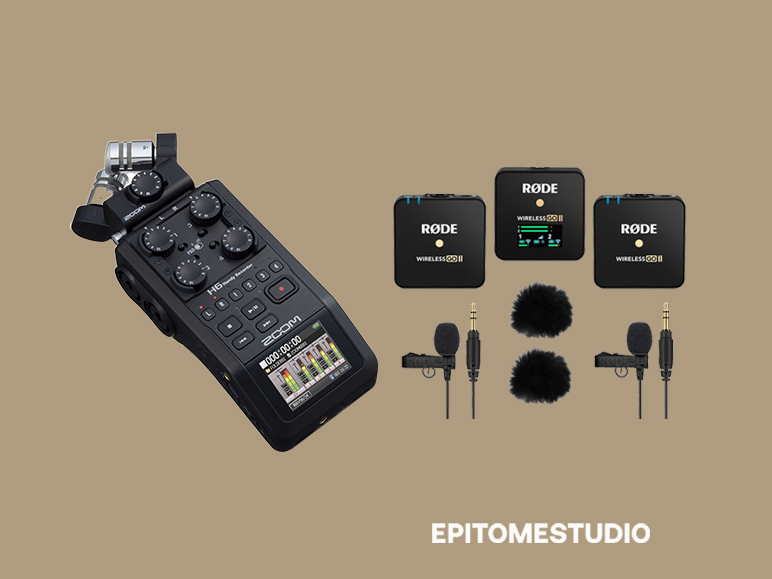 Lav mic - zoom h6 rode go ii - interview kit
