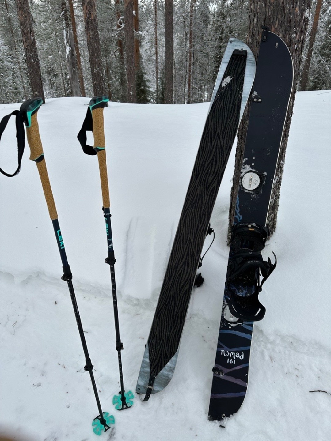 Nitro nomad 161cm splitboard setti