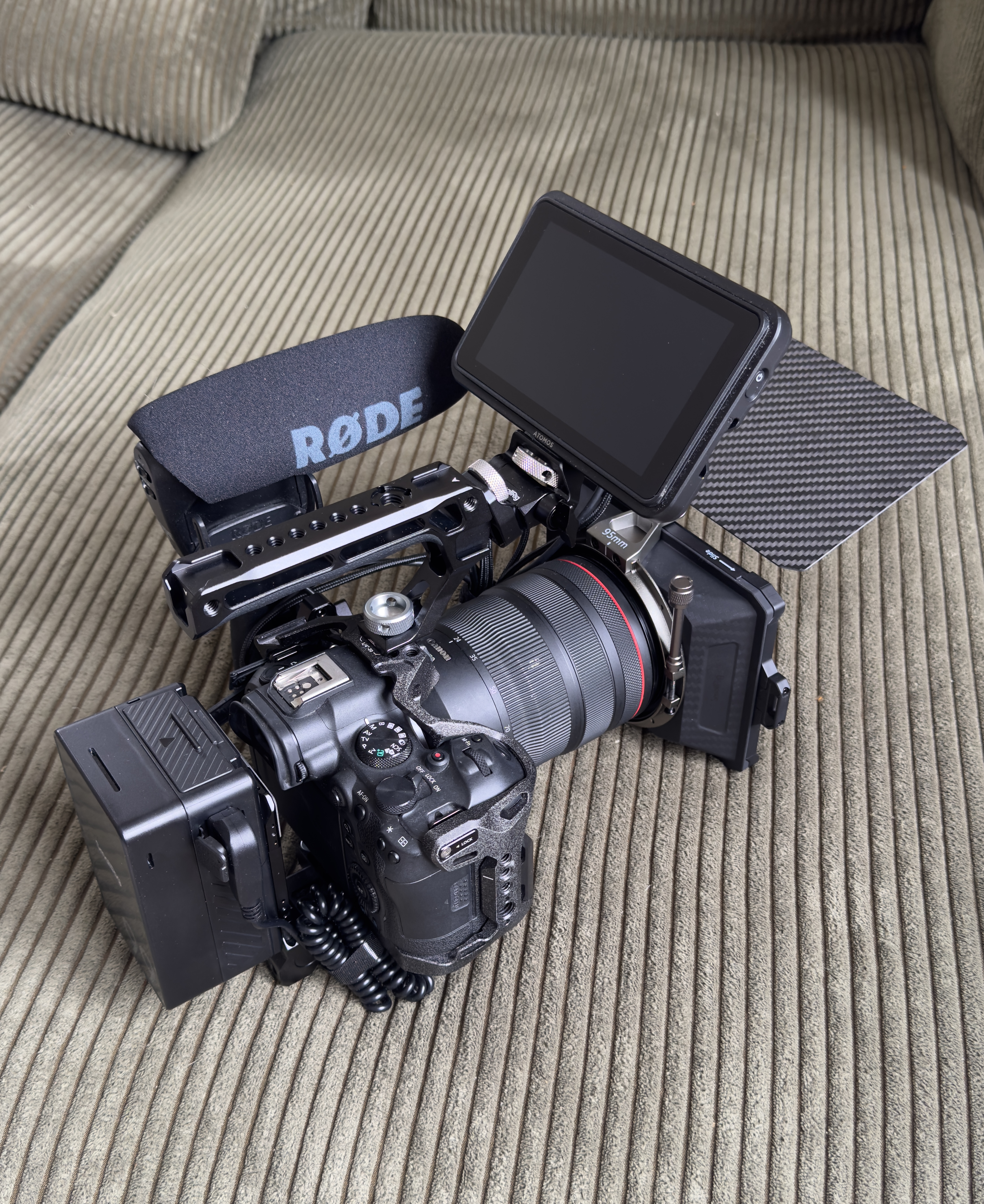 Canon eos r6 mark ii – komplett cinema-rig | monitor, matte box, v-mount |