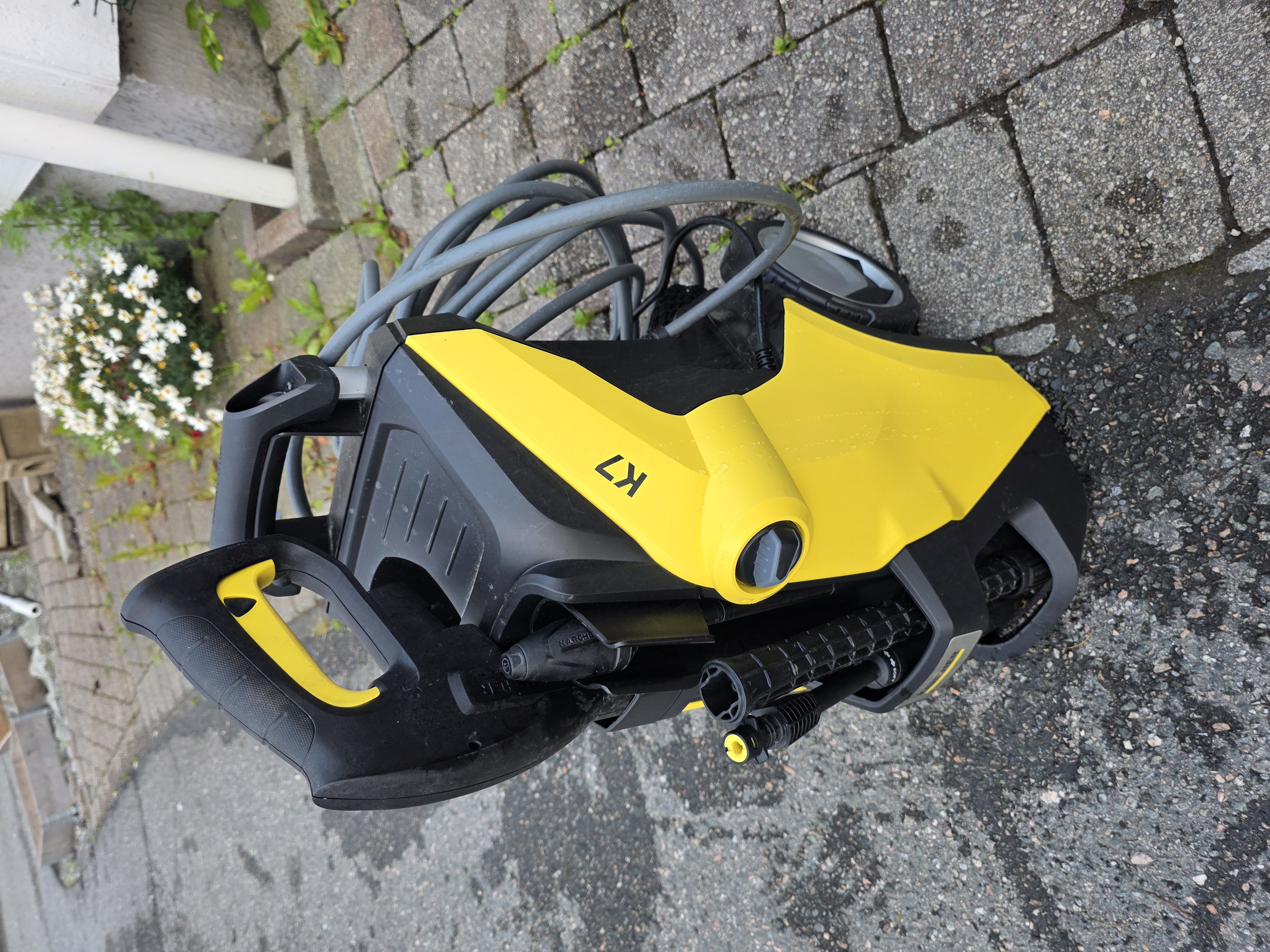 Kärcher høytrykksspyler k7 med skumpistol og terrassevasker 