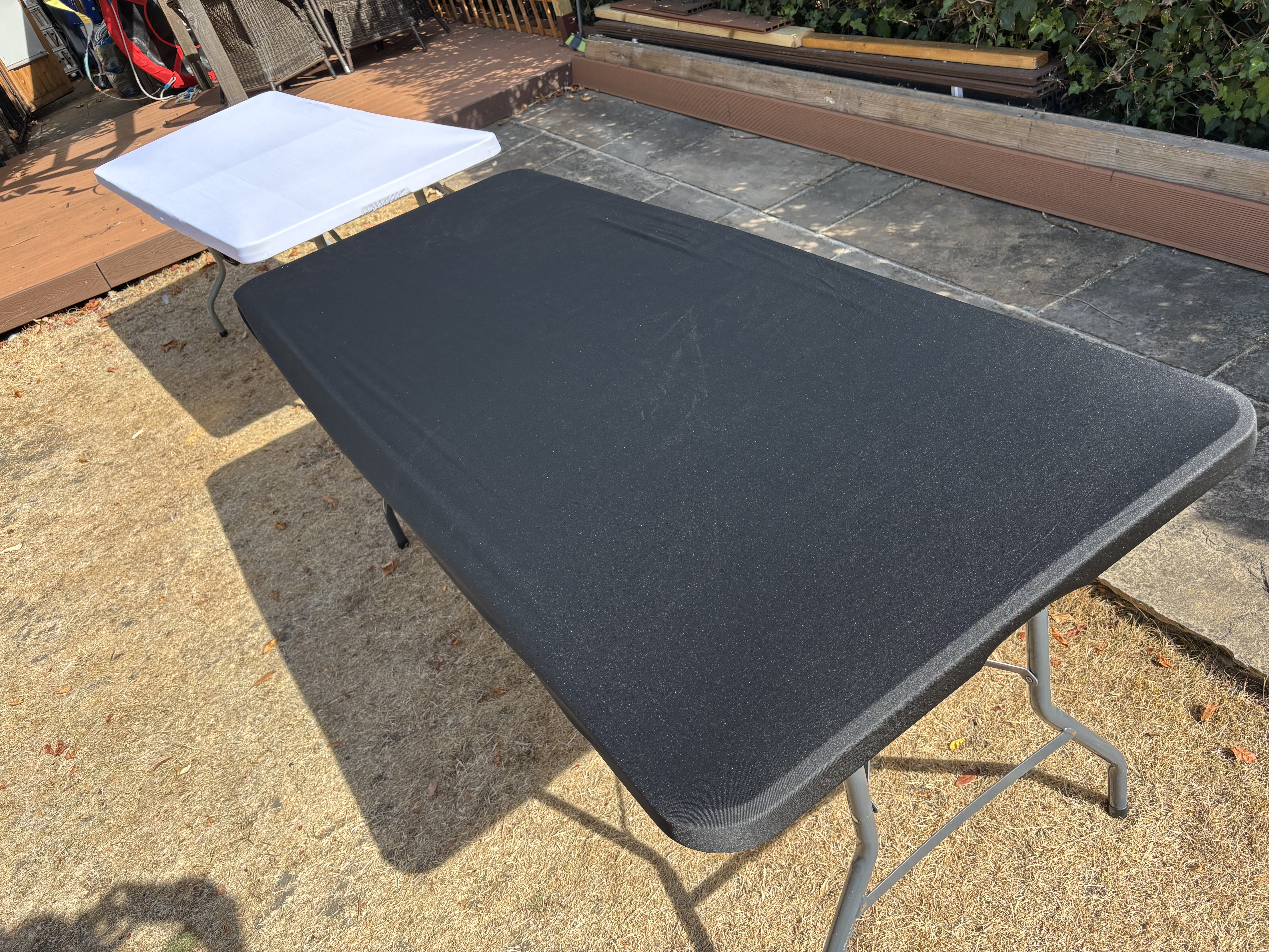 6ft fold up trestle table with cover