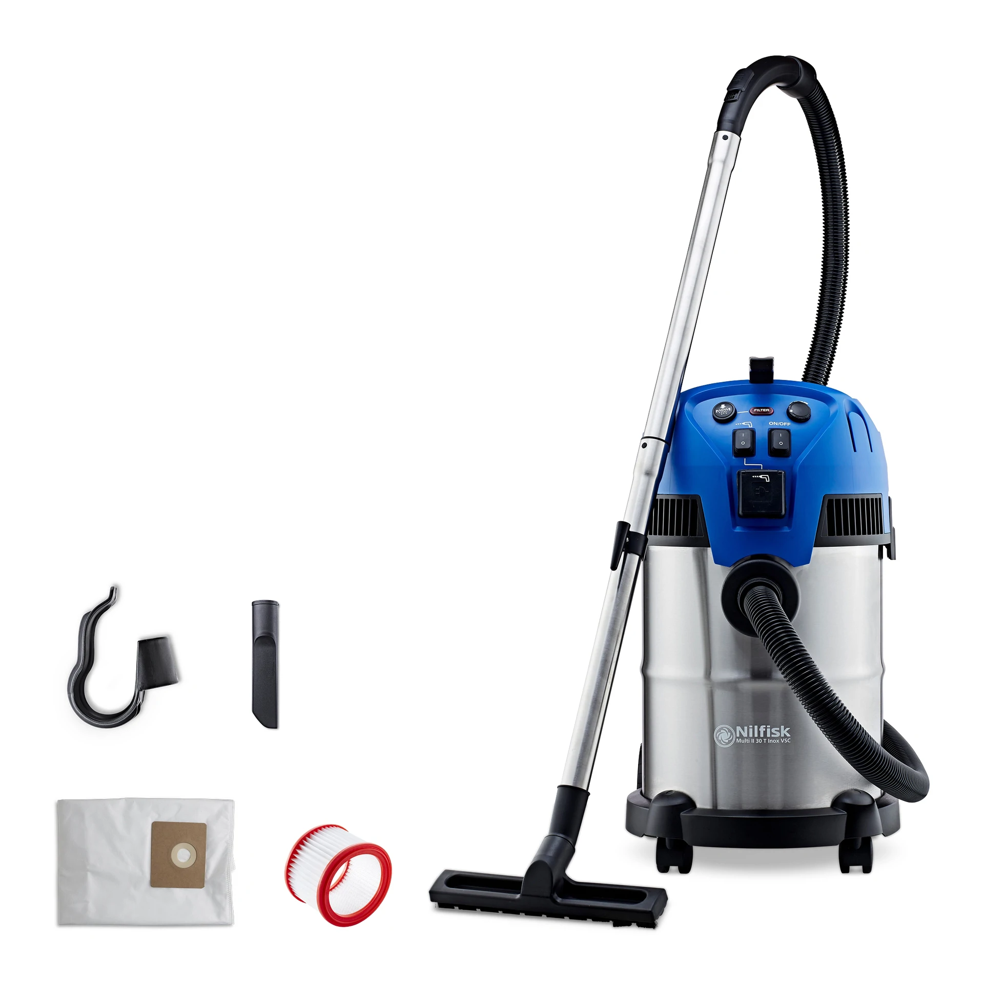Nilfisk multi ii 30 t våt- og tørrsuger, 1400 w