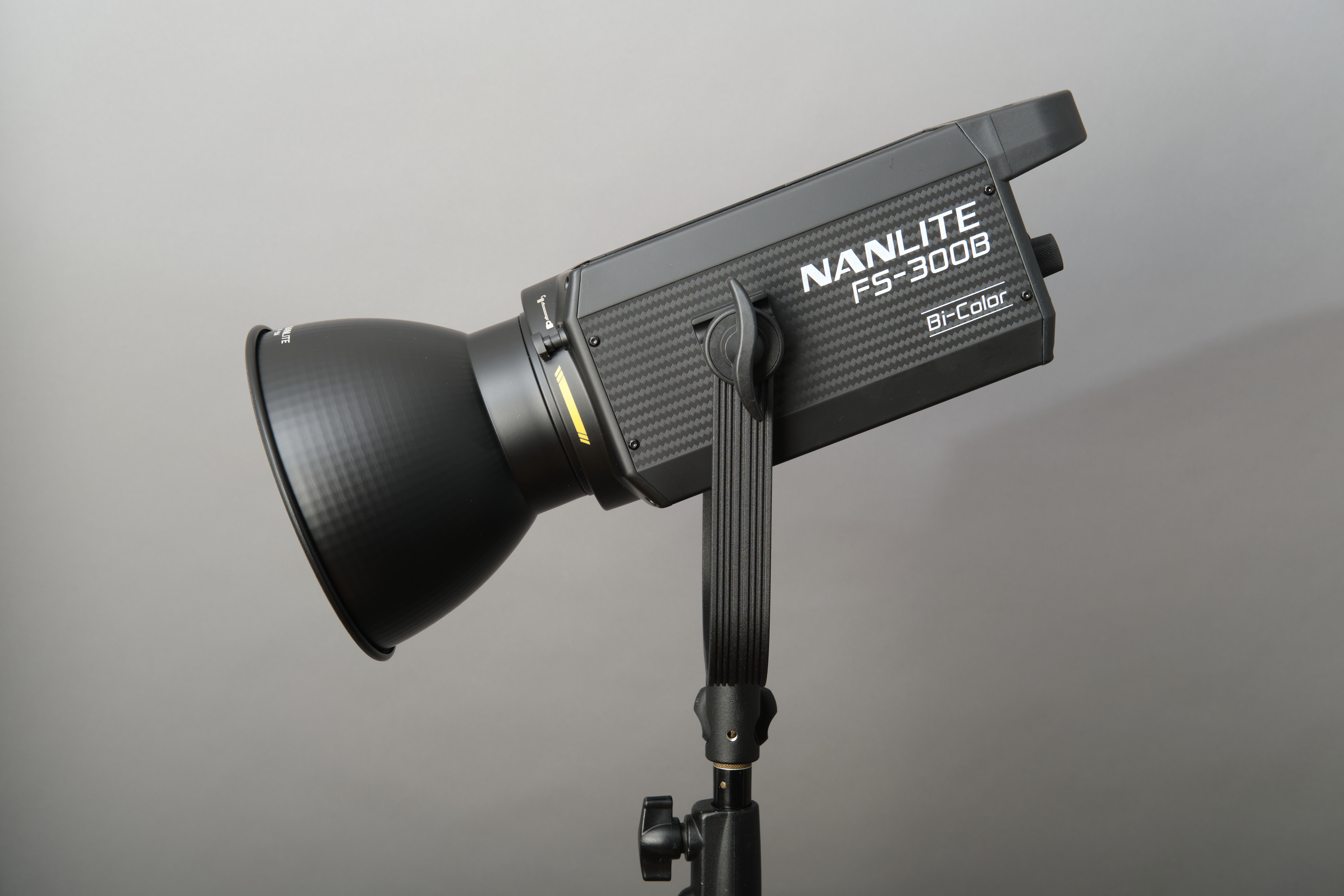 Nanlite fs-300b bicolour led head and manfrotto 004b light stand