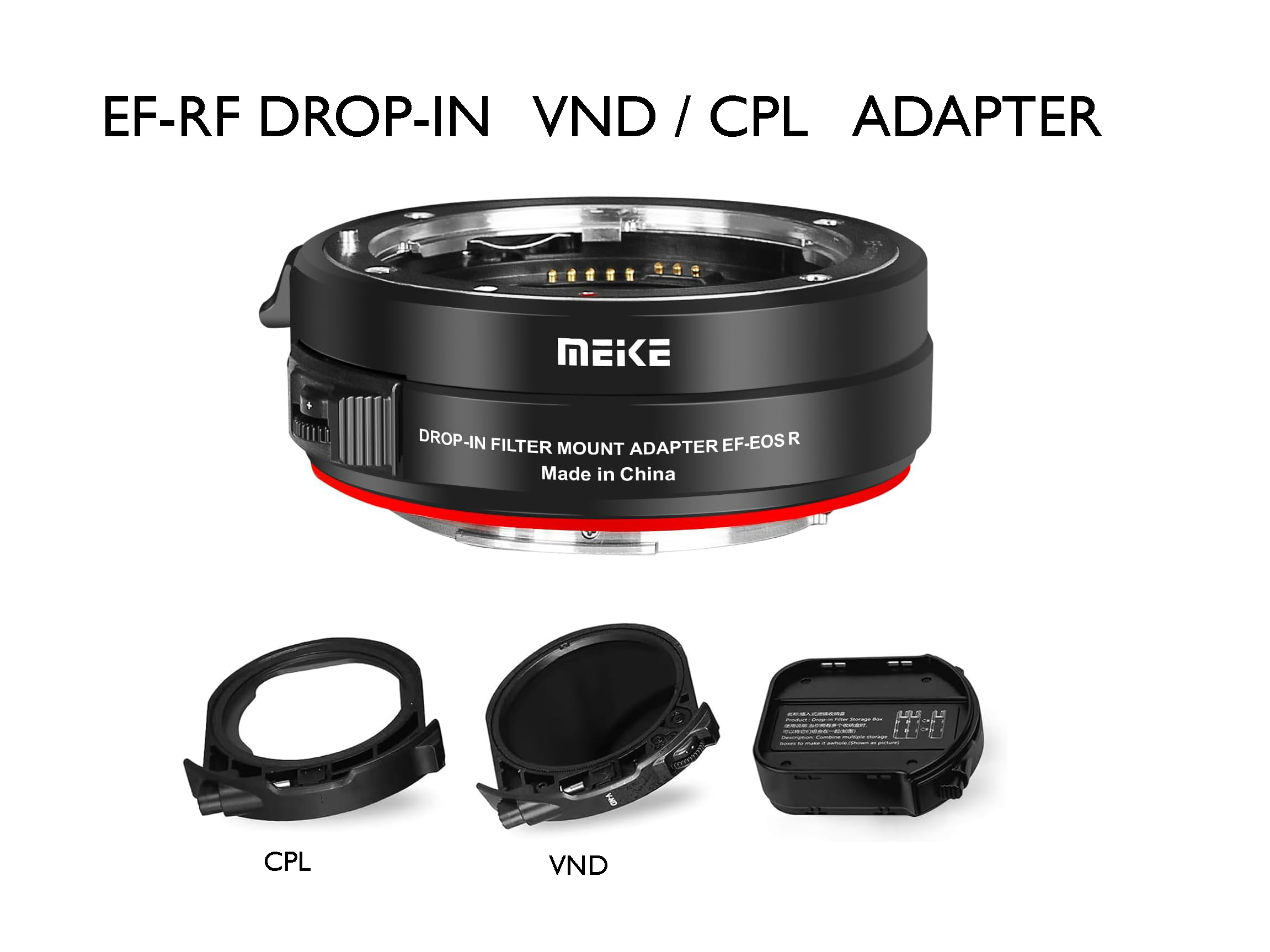 Ef - rf lens adapter drop in vnd / cpl meike mk-eftr-c 