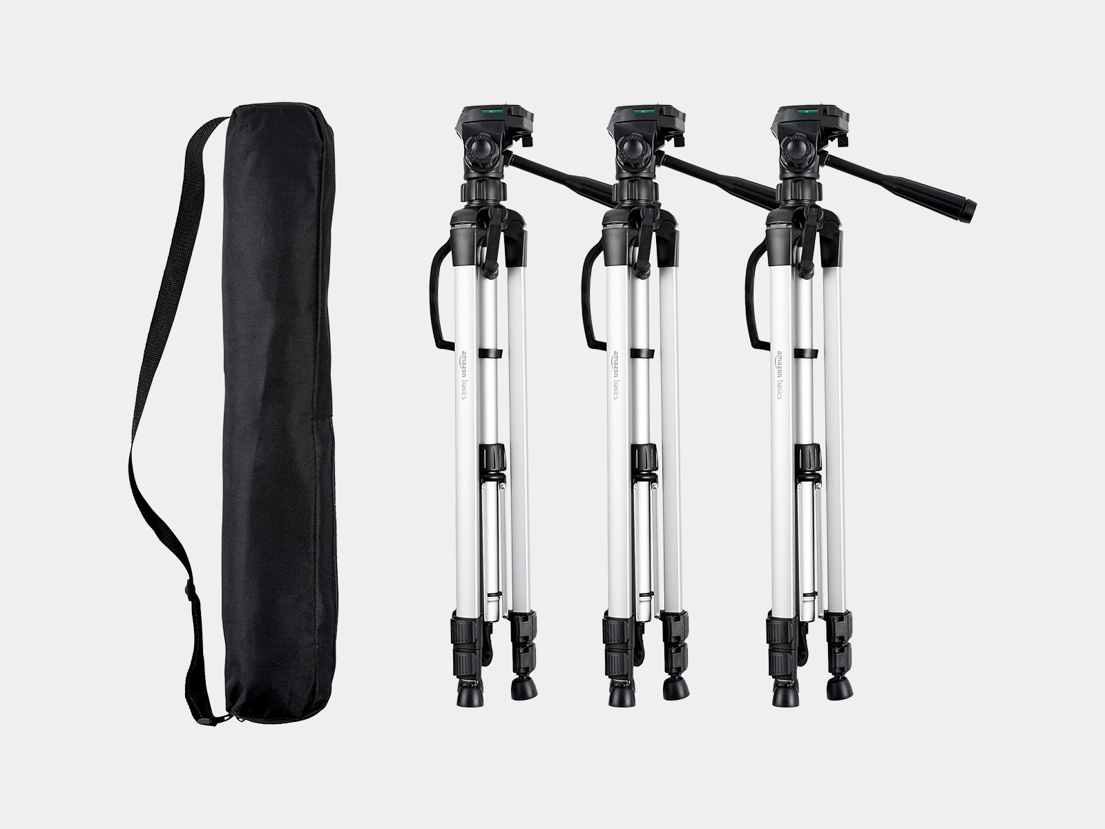 3x lightweight tripod set