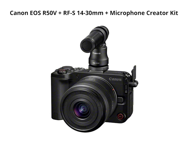 Canon eos r50v + 14-30mm lens+ microphone creators kit
