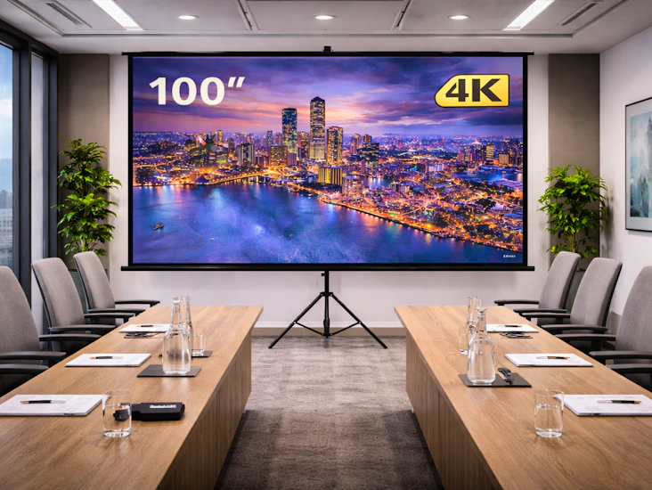 Projektorduk med stativ – 100 tum