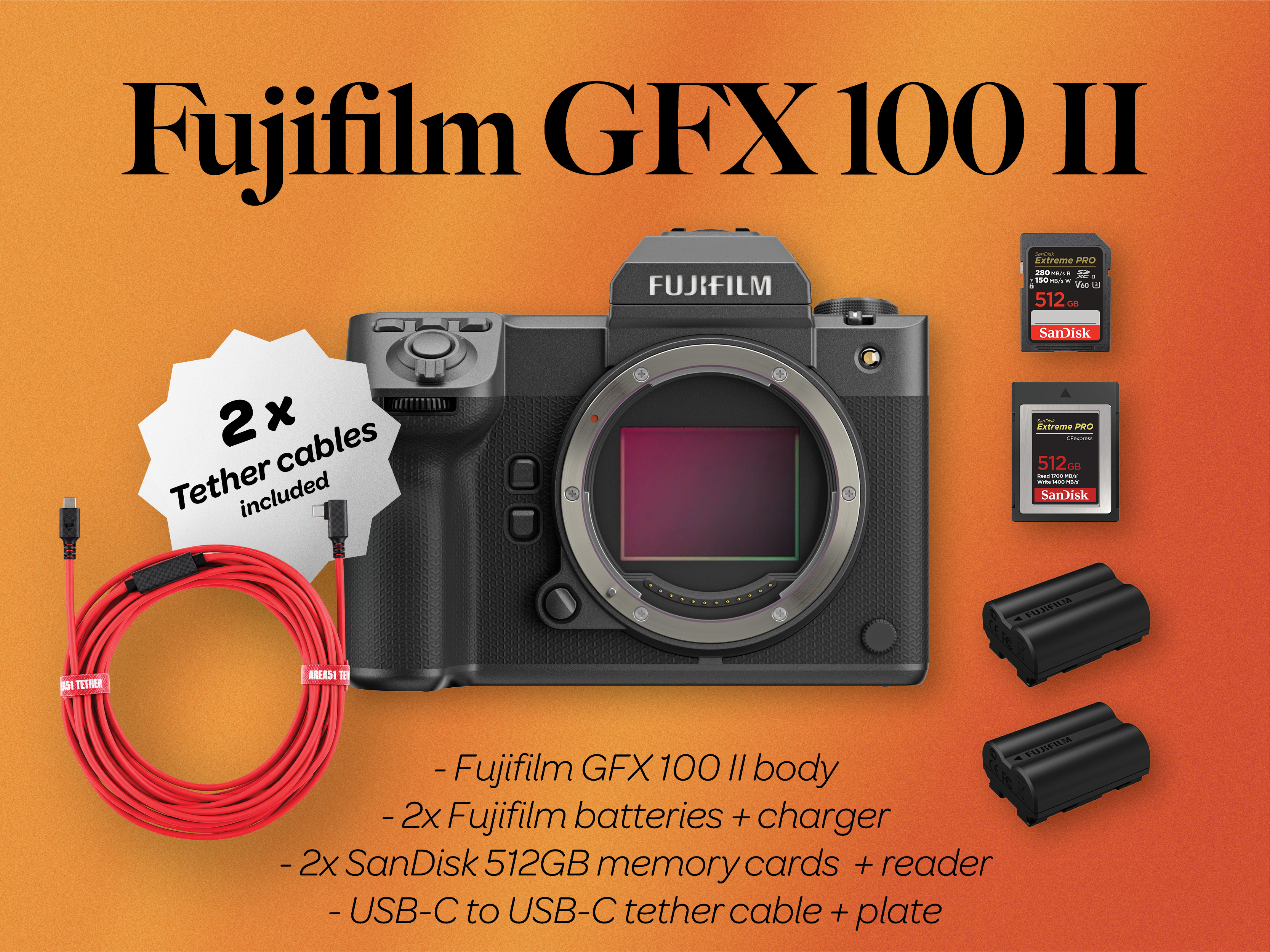 Fuji fujifilm gfx 100 ii medium format 