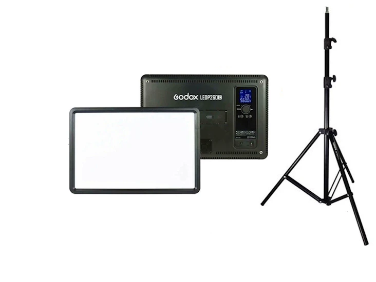 Godox led p260c med stativ
