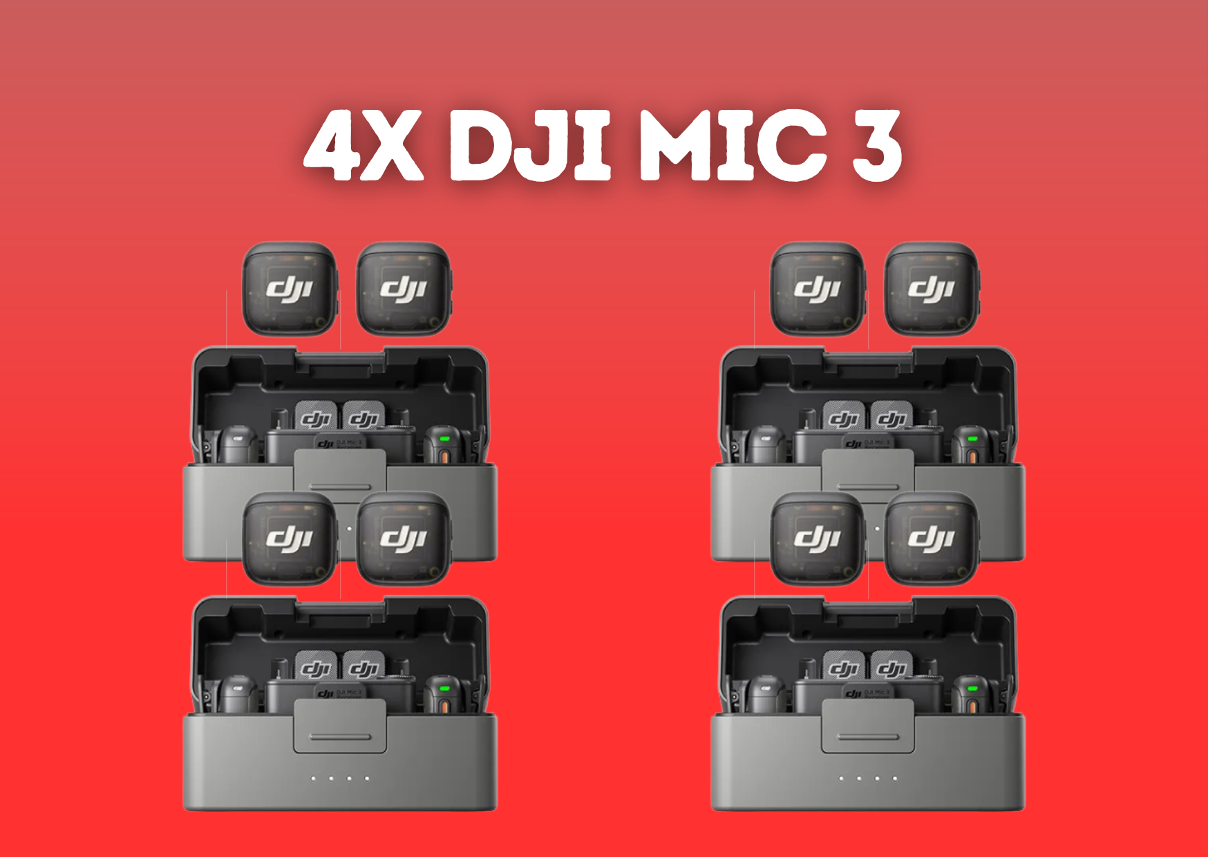 4x dji mic 3 (4 tx + 1 rx + charging case)