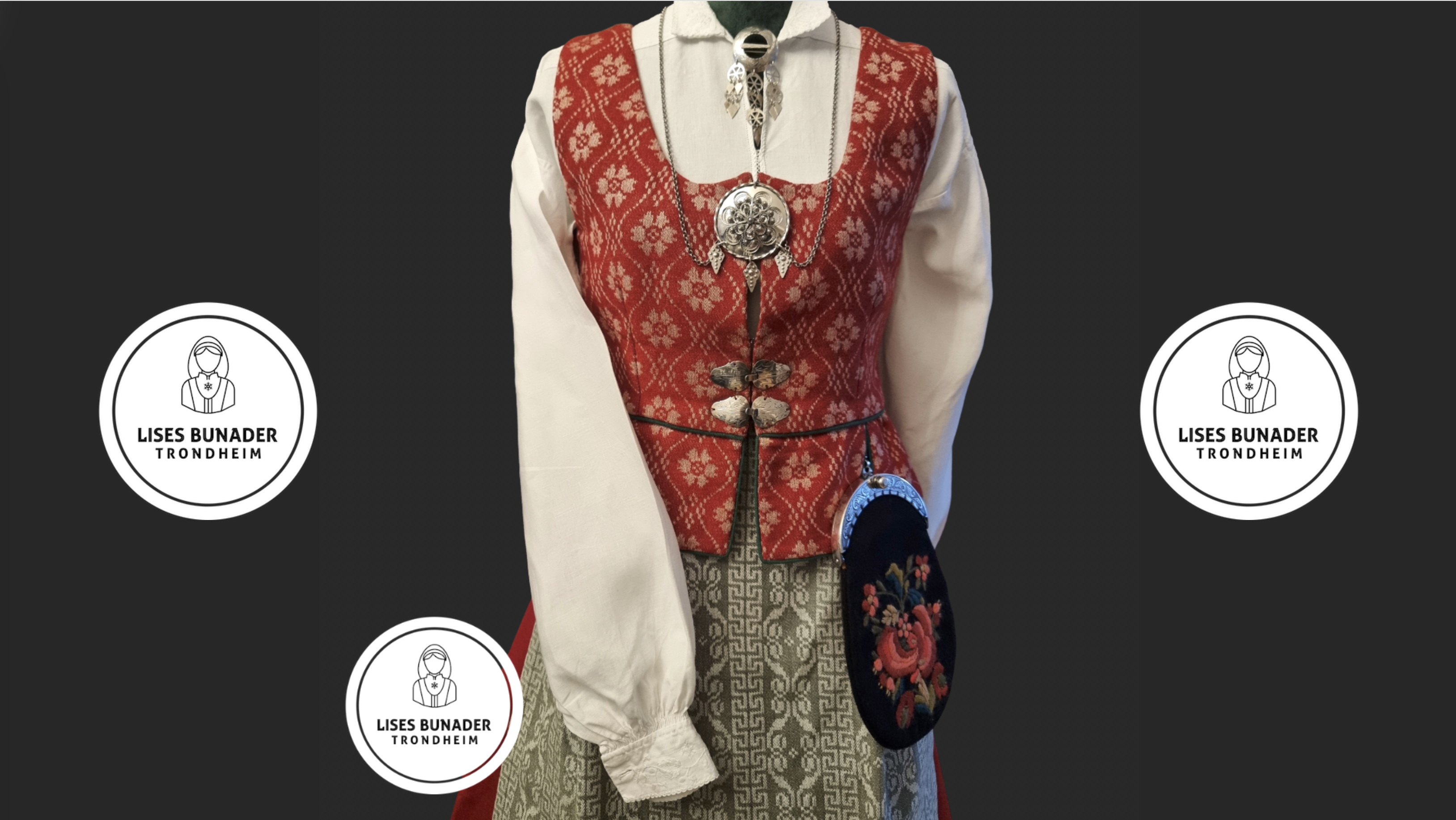 Rød trønderbunad