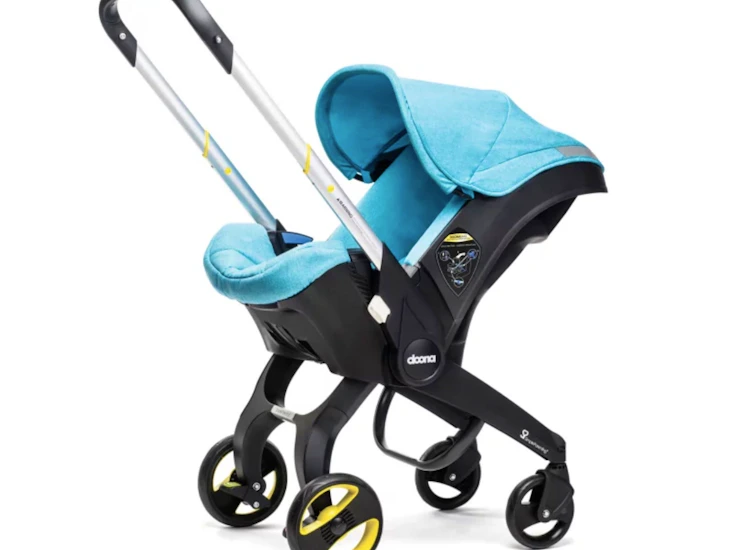 Doona car seat stroller storm grey with colour pack & essentials bag (blue)