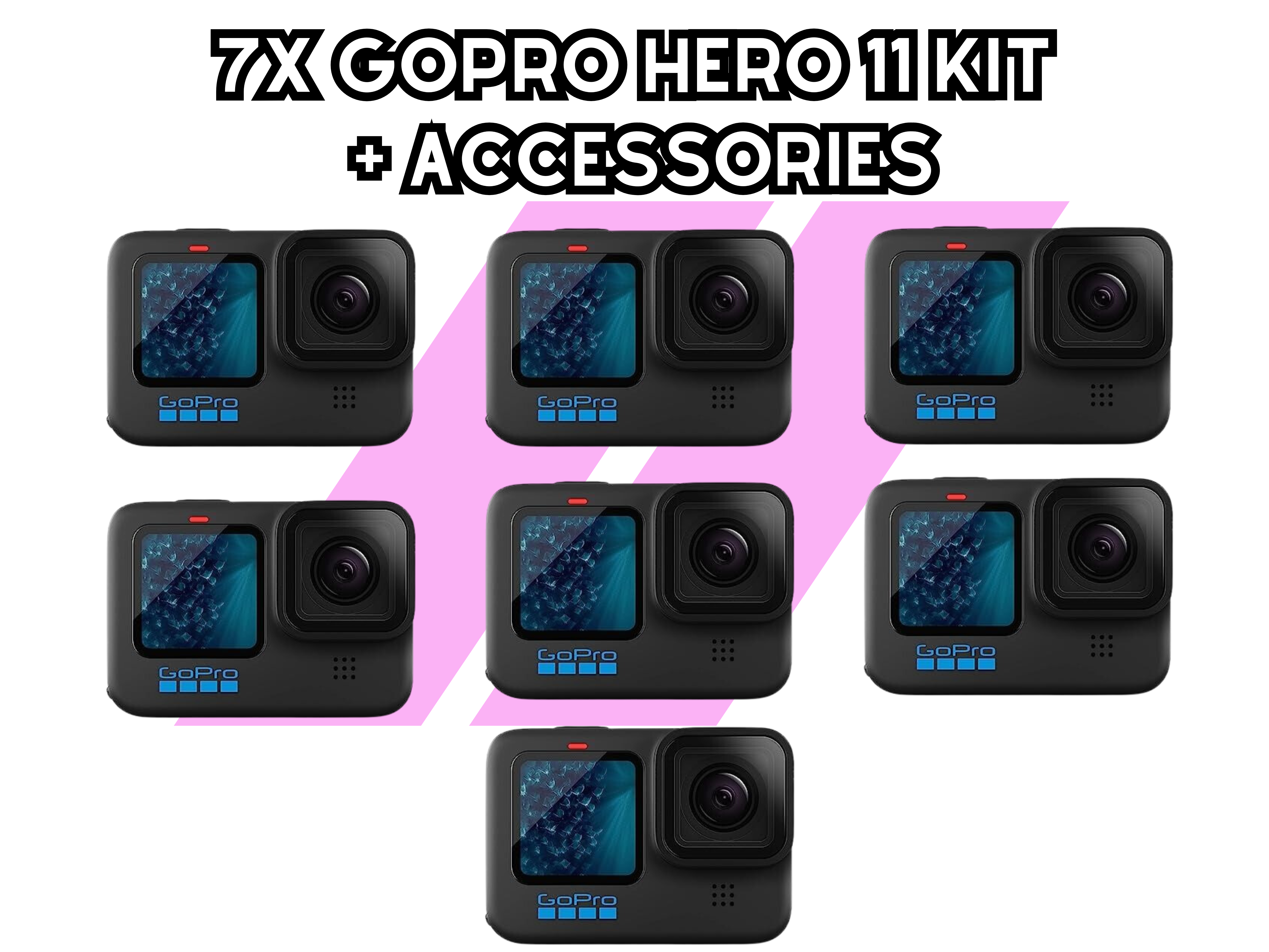 7x gopro hero 11 kit + accessories