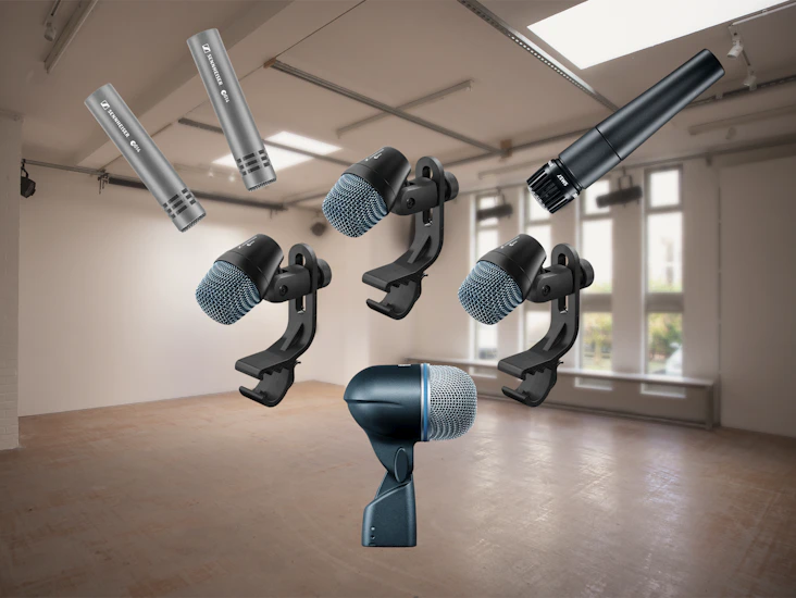 Sennheiser / shure professional drum mic set