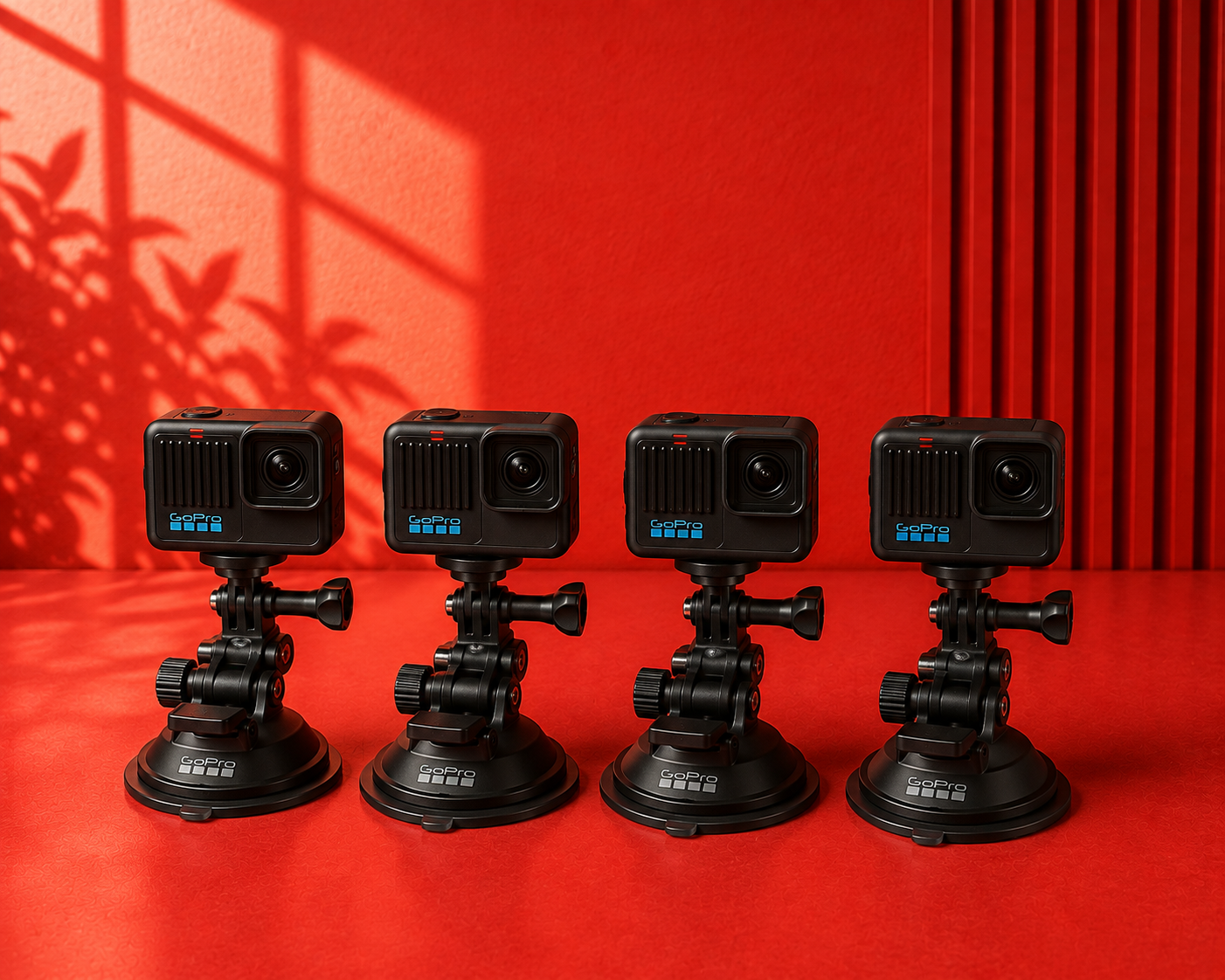 4x gopro mission 1 pro + 4x suction mounts