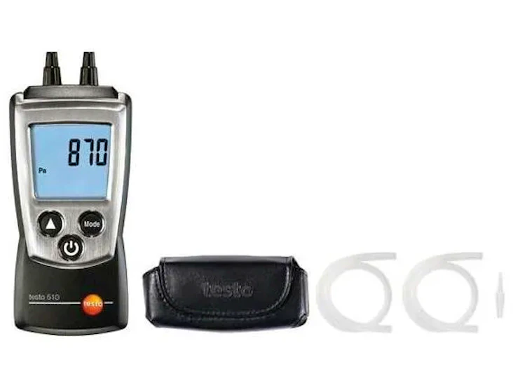 Testo 510 paine-eromittari ilmanvaihdon säätöön