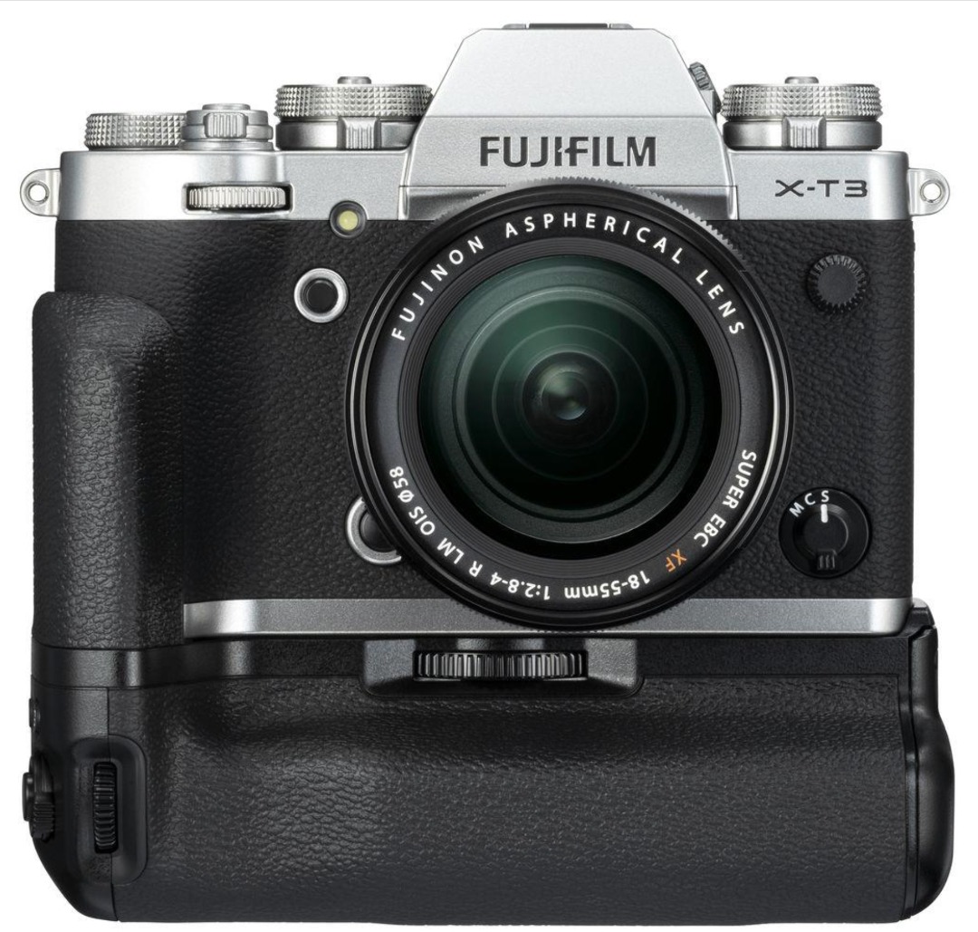 Fuji x-t3, batterigrep og 18-55 mm objektiv