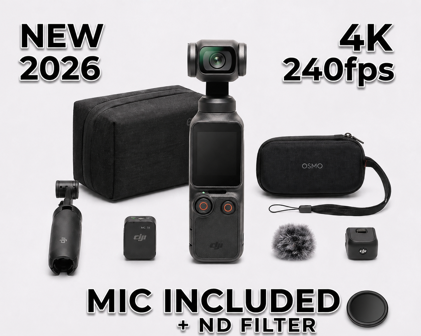 🔥 brand new dji osmo pocket 4 creator combo + nd filter set | 4k 240fps | mic included | wembley park| london bridge