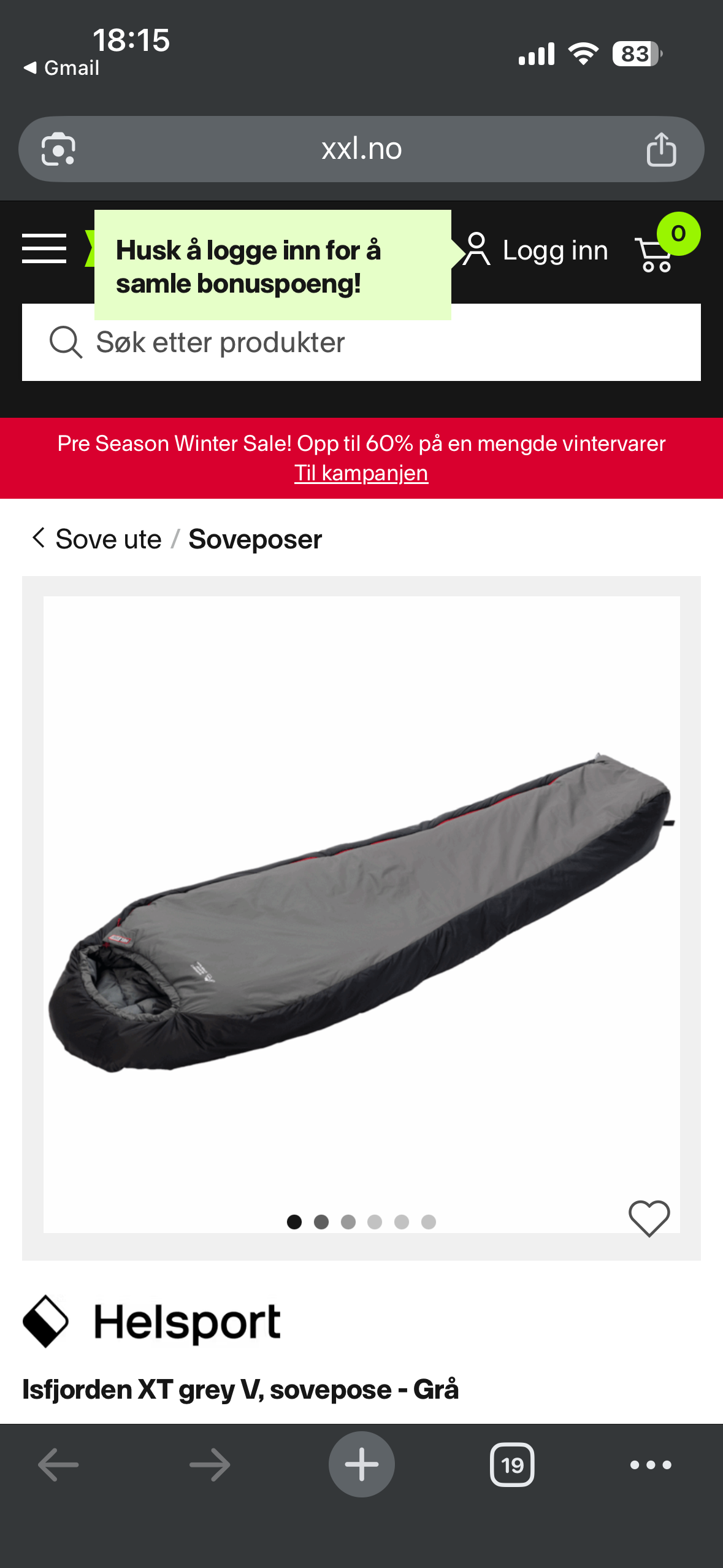 Helsport isfjorden long vintersovepose