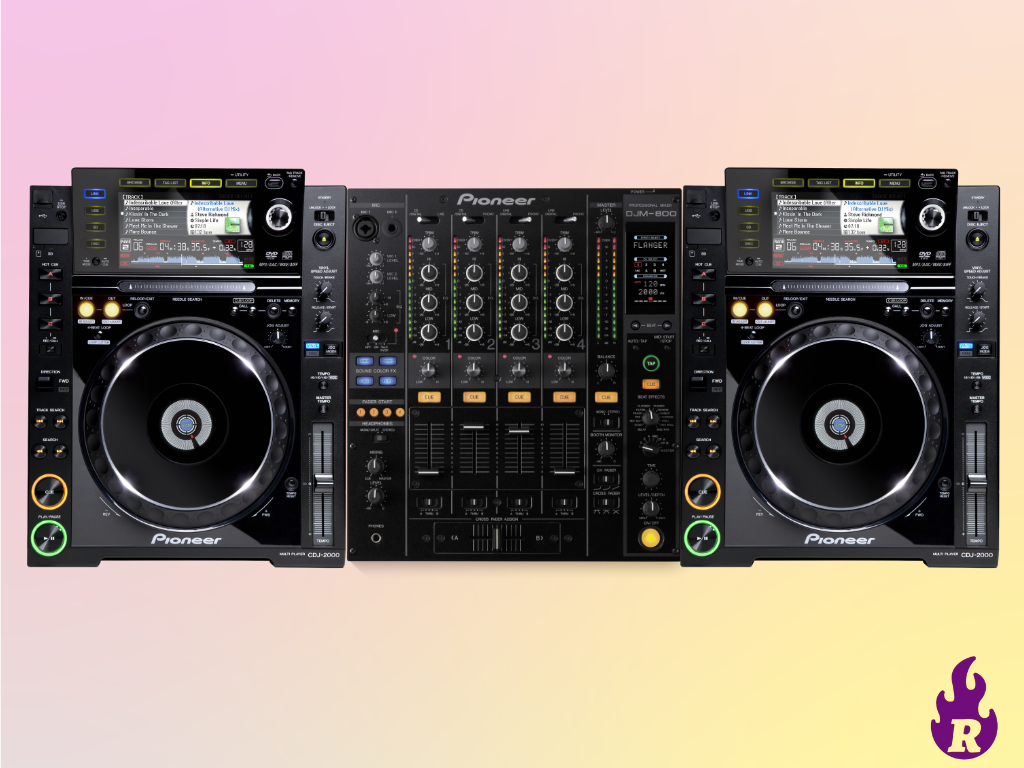 Pioneer dj package: djm800 mixer + 2 x cdj2000s