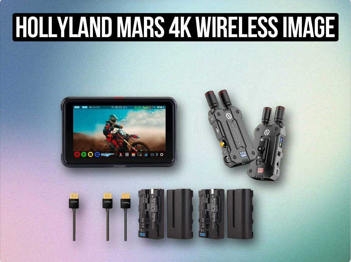 Hollyland mars 4k wireless image transmission + atomos ninja v monitor (hdmi) – director’s monitor / focus puller kit | 4k30 | low‑latency | short hdmi cables | np‑f batteries | london central | wireless video | image transmitter | monitor kit