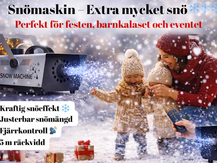 ❄️ 1500w snömaskin – skapa magisk snöeffekt året runt! ❄️✨