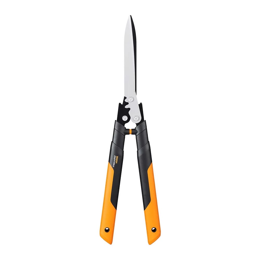 Fiskars powergear stainless steel straight edge hedge shears