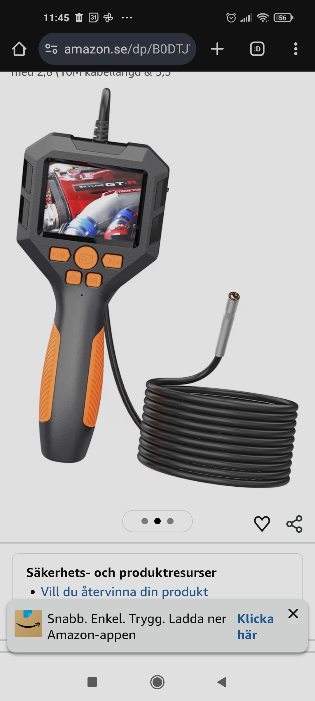 Inspektionskamera för avlopp / trånga utrymmen! 👍