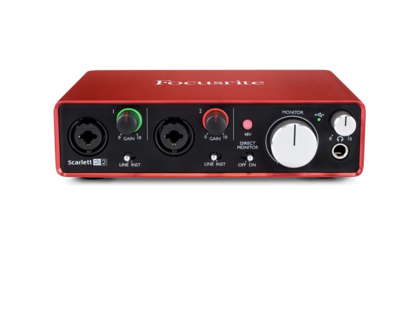 Focusrite scarlett 2i2 mk2 usb + cables