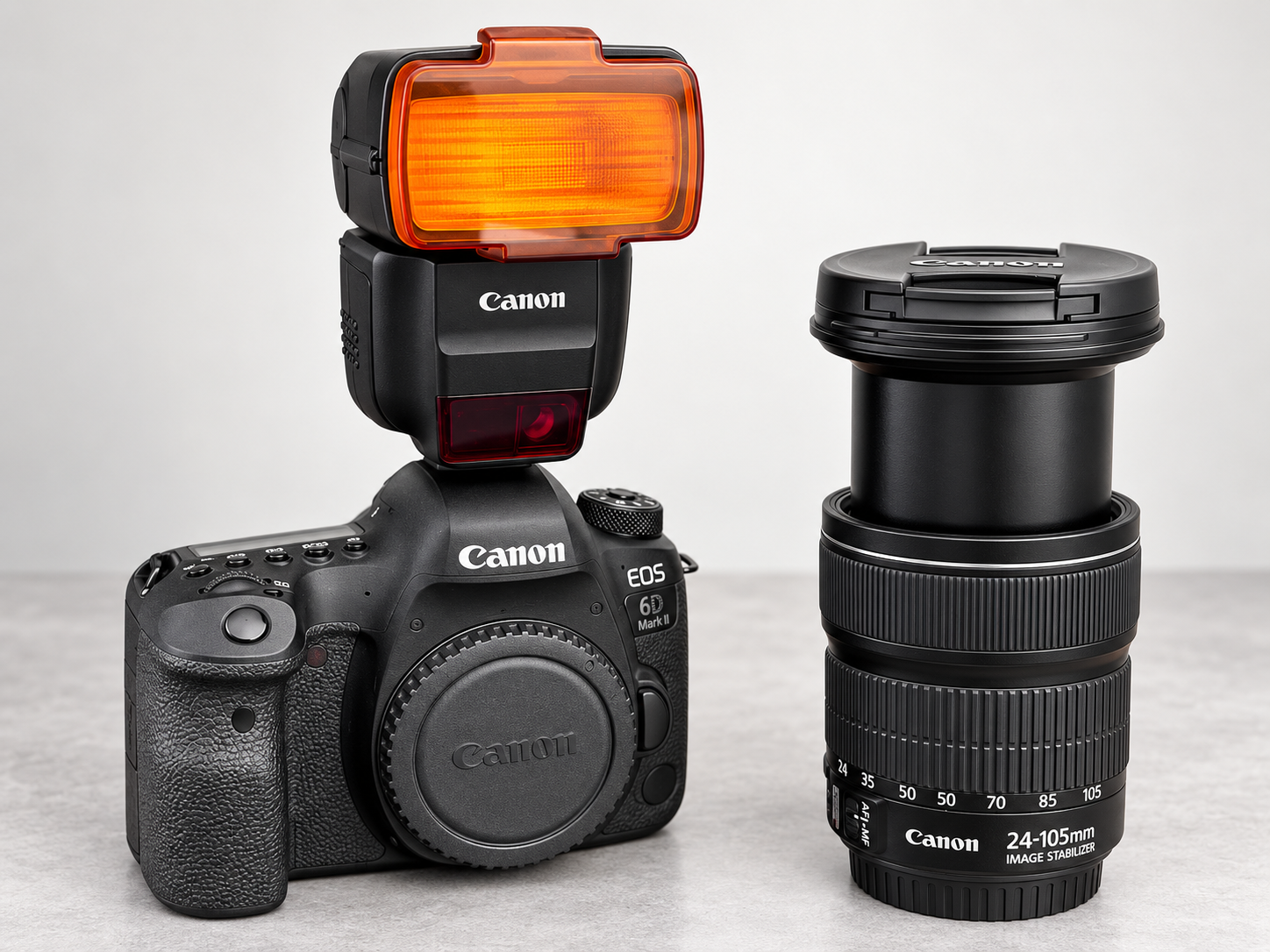 Canon 6d mark ii camera, 24-105mm stm lens & canon speedlite 430ex iii-rt flash