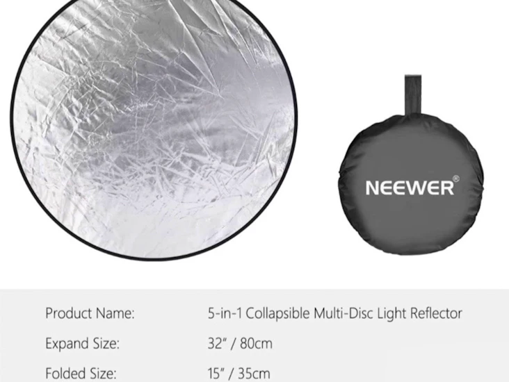 5-i-1 bärbar rund 80 cm ljusreflektor