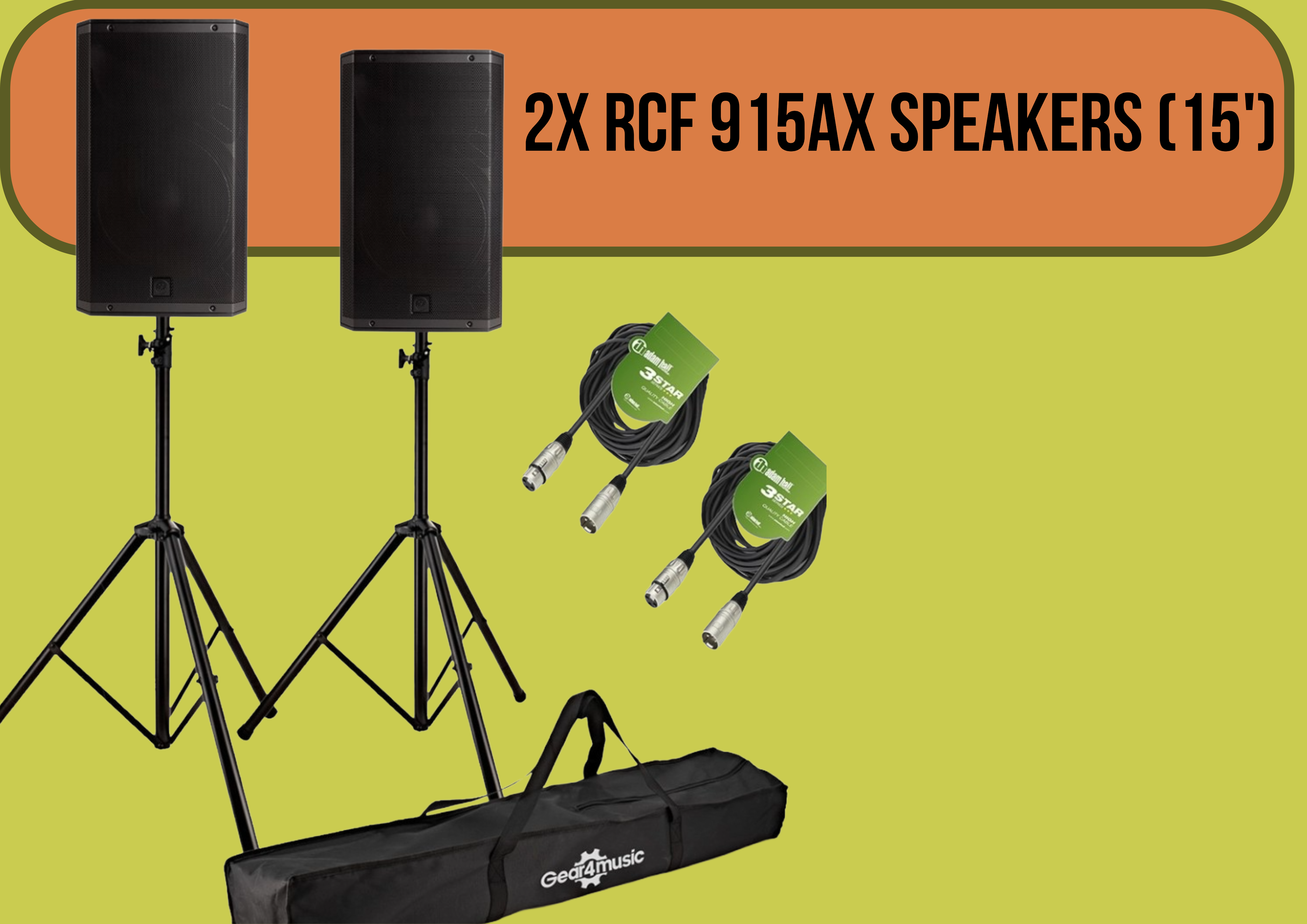 Rcf art 915-ax & stand & cables (bluetooth inclusive)