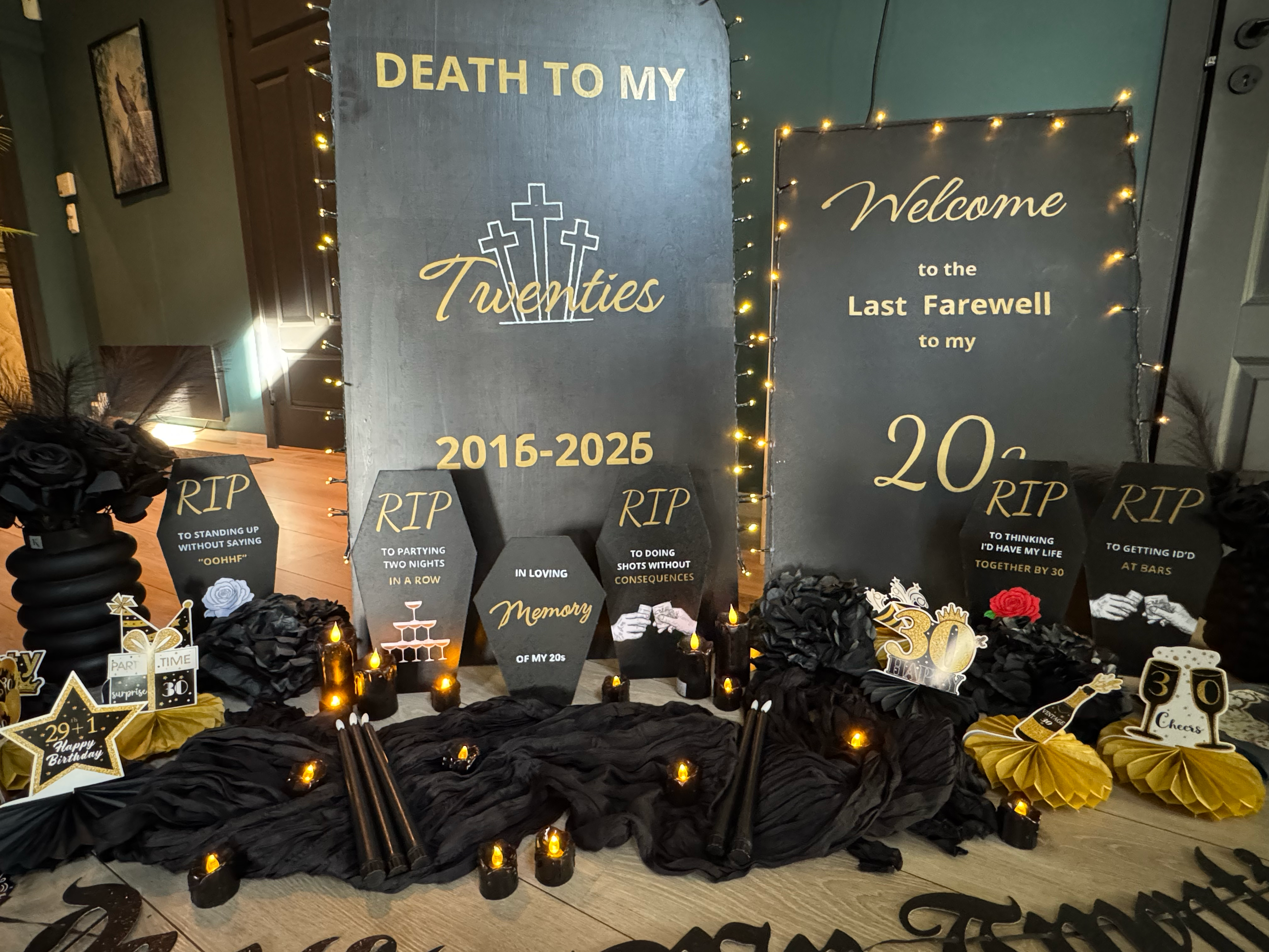 Rip my 20s dekorasjonspakke – perfekt til 30-årsdag / death to my twenties temafest 