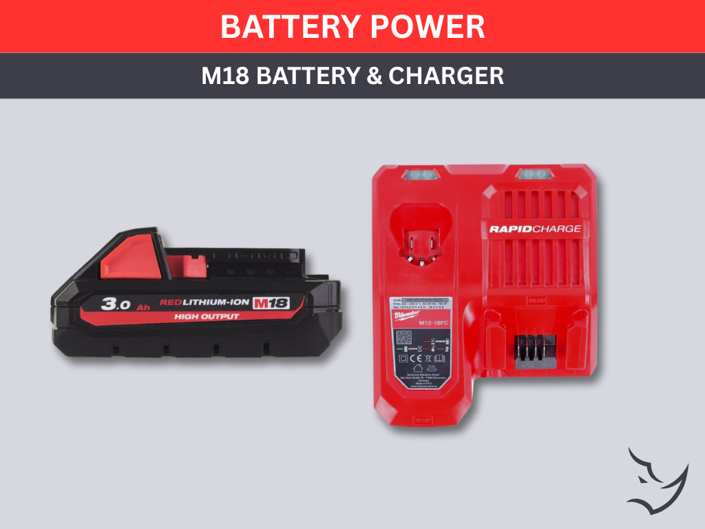 Milwaukee m18 battery & charger,  set