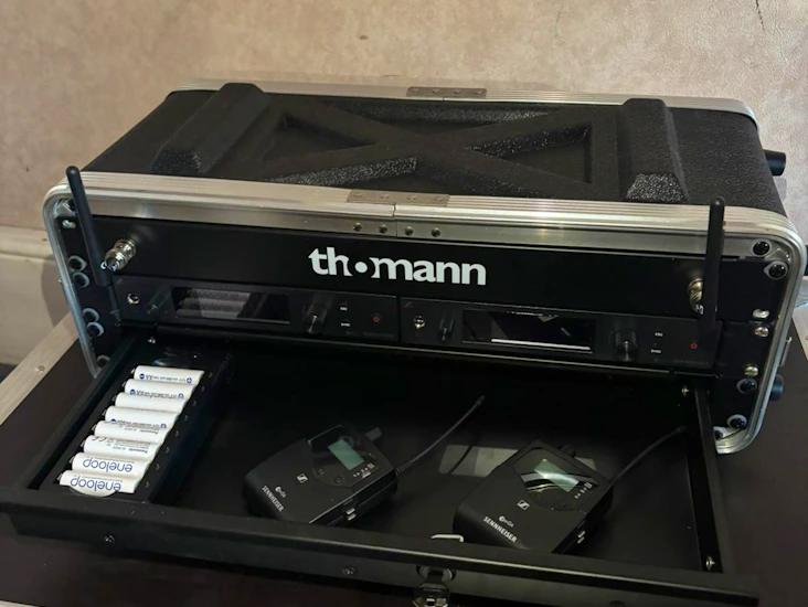 2x sennheiser ew iem g4-gb wireless iem rack