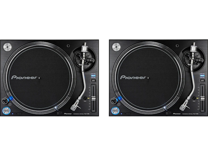 Pair/2x pioneer dj plx-1000 turntable with needle (vinyl record player)