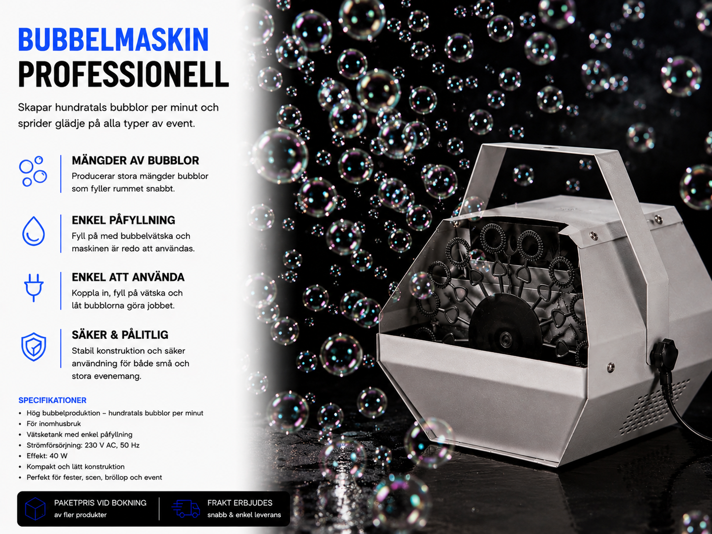 Bubbelmaskin - perfekt för fest