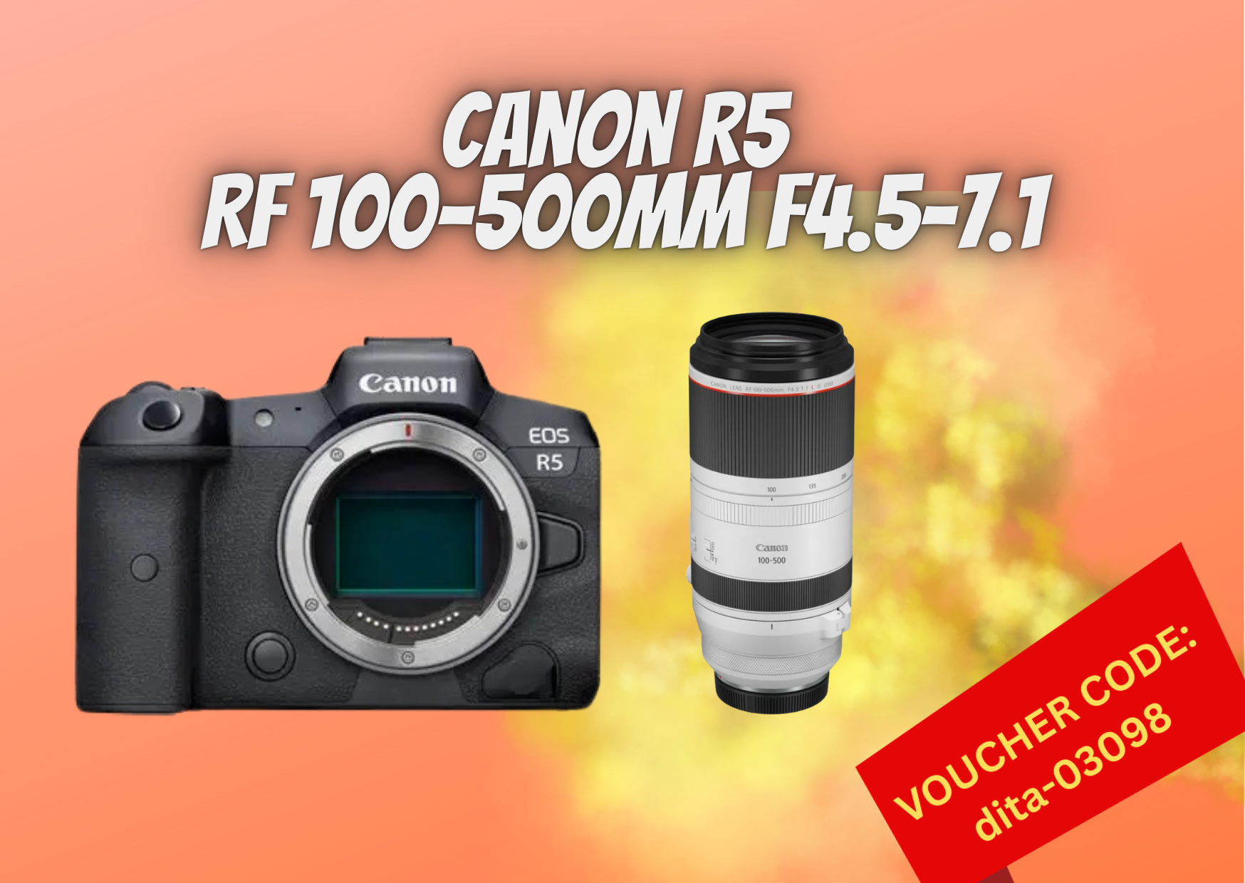 Canon r5 + canon rf 100-500 mm lens f/4.5-7.1