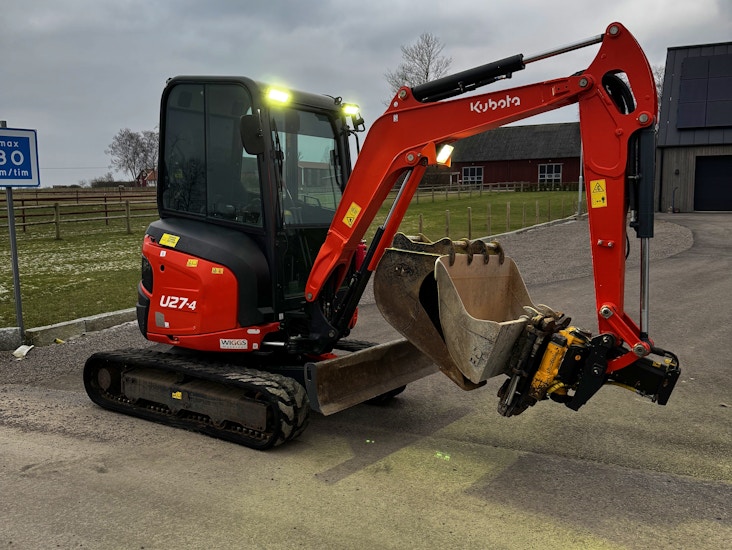 Grävmaskin 2,7 ton med rotor och grip