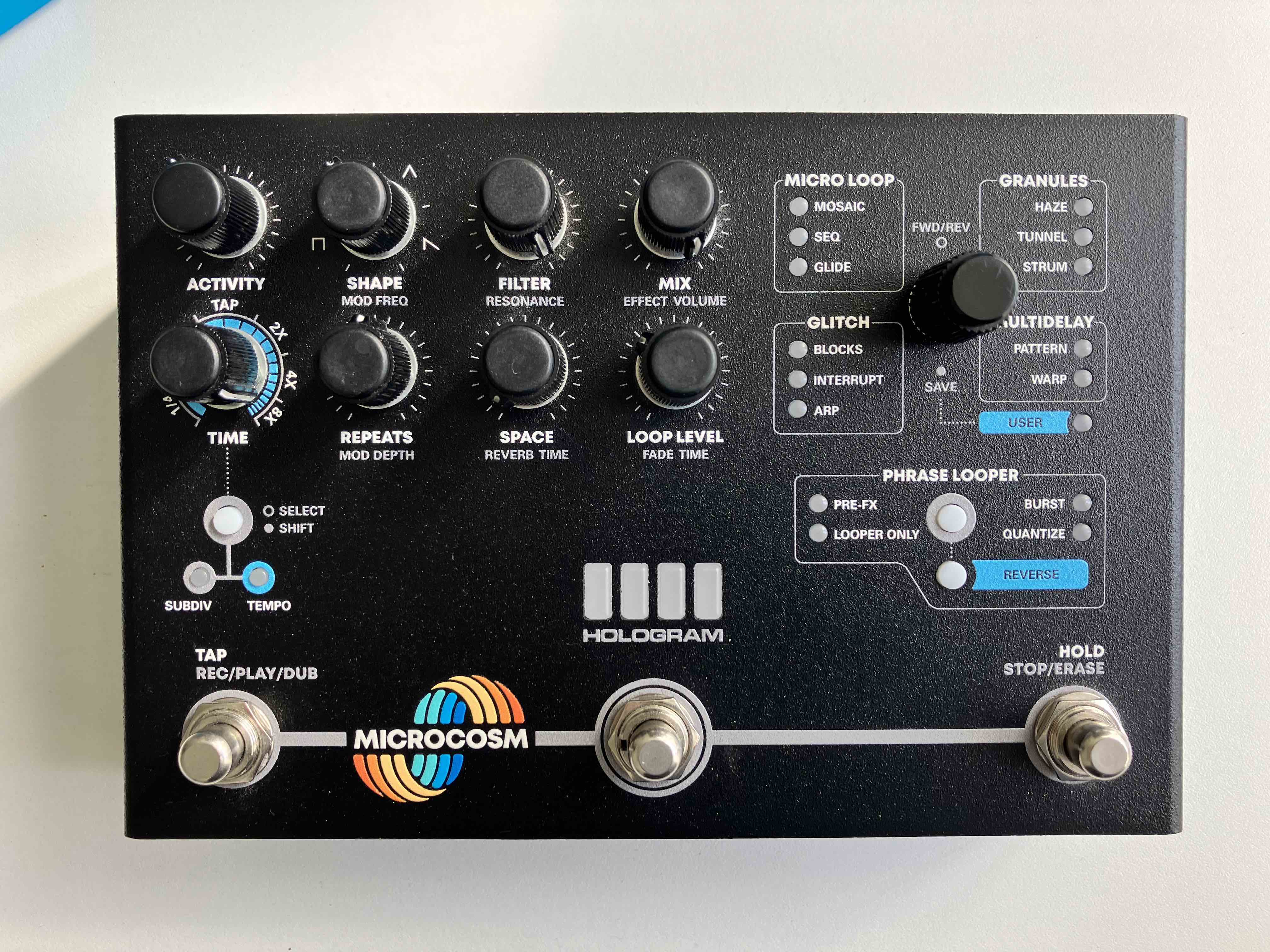 Hologram microcosm guitar effects pedal