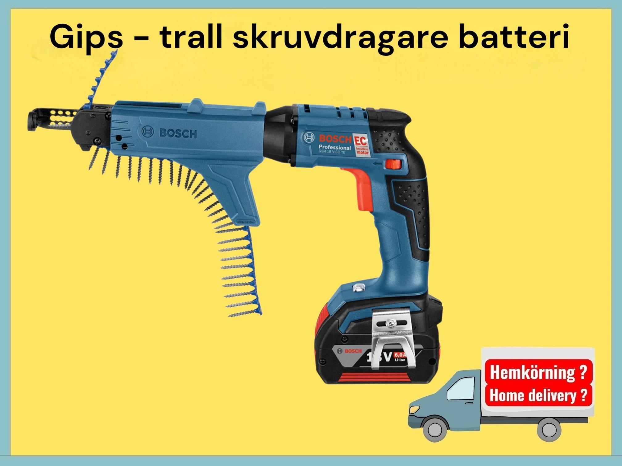 Gips/trall skruvdragare batteri bosch proffs