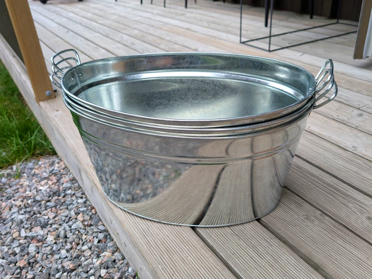 3 zinkbaljor 31 liter