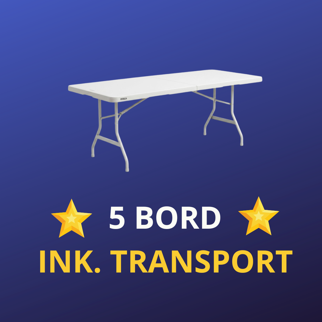 5 fällbord - paketpris ⭐ (inklusive transport)