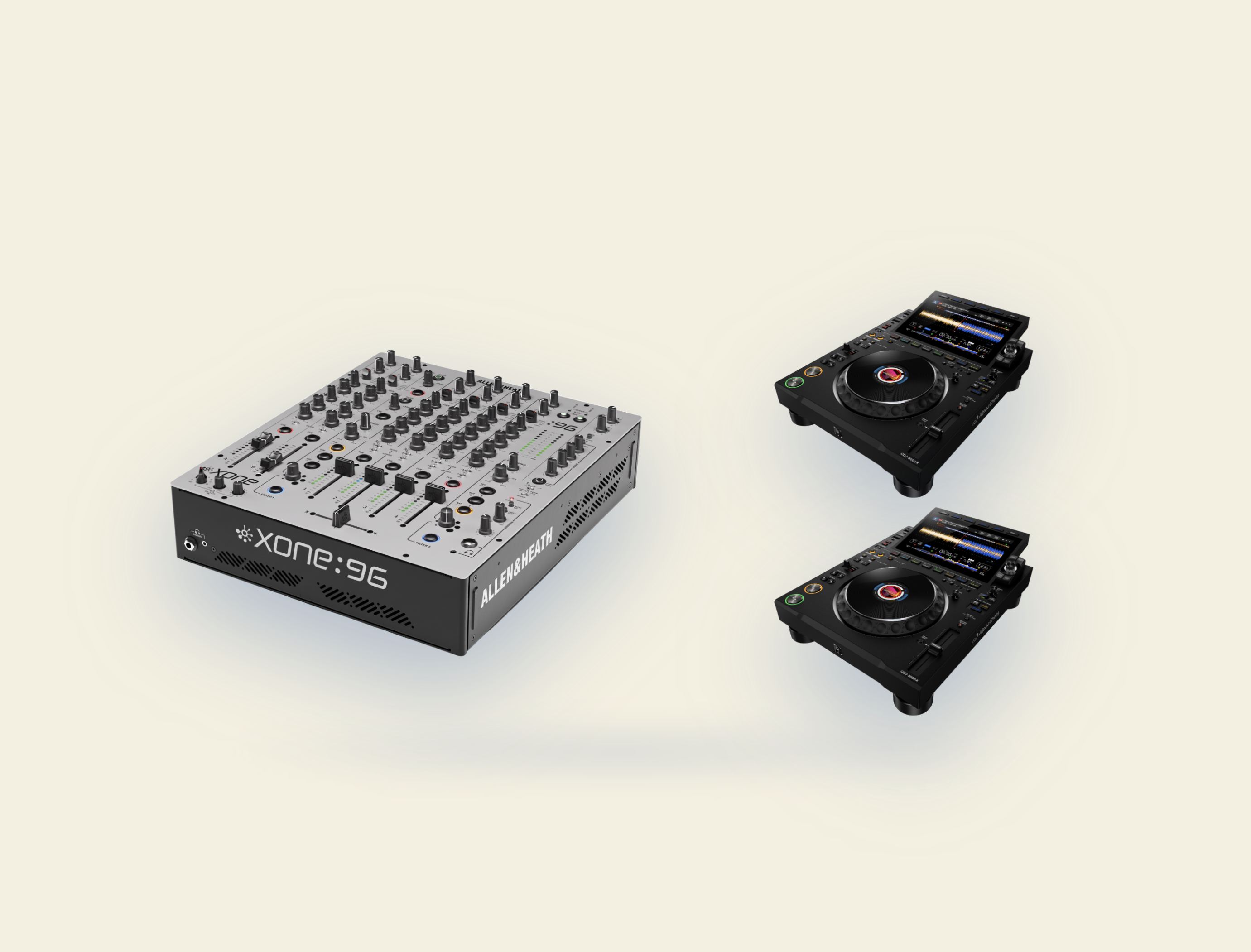 Allen & heath xone:96 + 2× alphatheta cdj-3000x — pro dj hire (london)