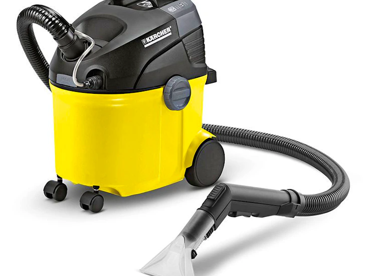 Matt,textilvårdsmaskin med rengöringslösning