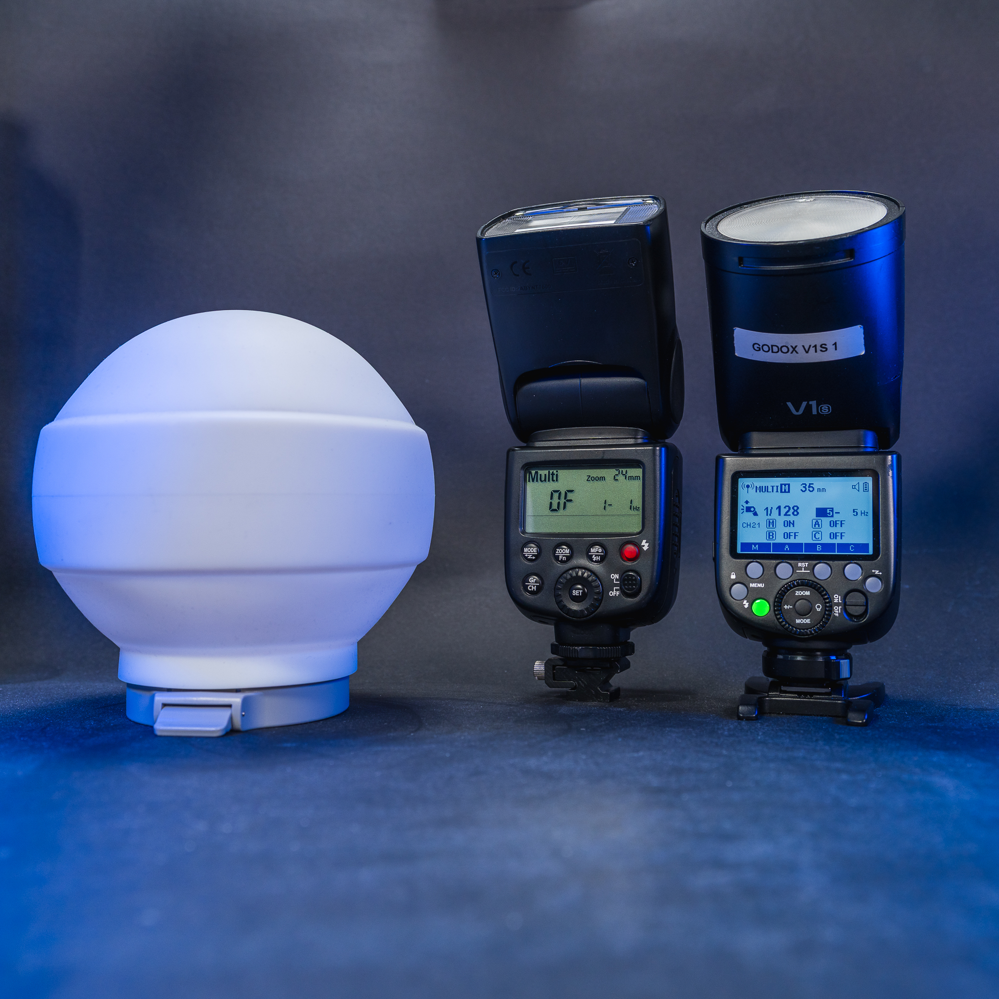 Godox tt600a + godox v1s speed lights with godox silicone diffuser dome kit