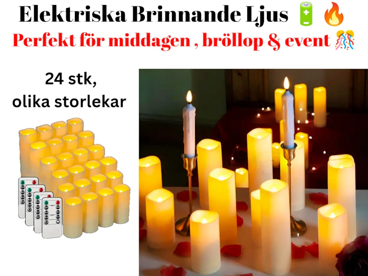 ✨ 2# elektriska led-ljus för mysig stämning – perfekt för fest, bröllop & vardagsmys! ✨