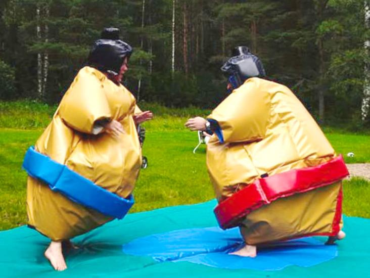 Sumopainipuvut ja tatami